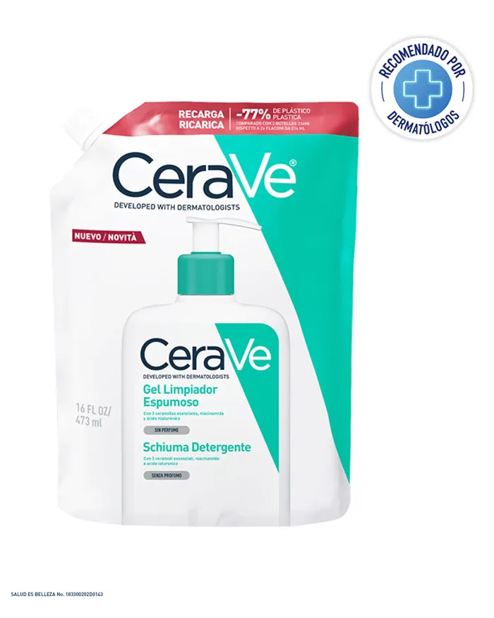 CeraVe Gel Limpiador Espumoso Refill: Limpieza e hidratación